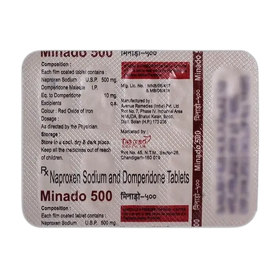minado 500mg tablet 10's